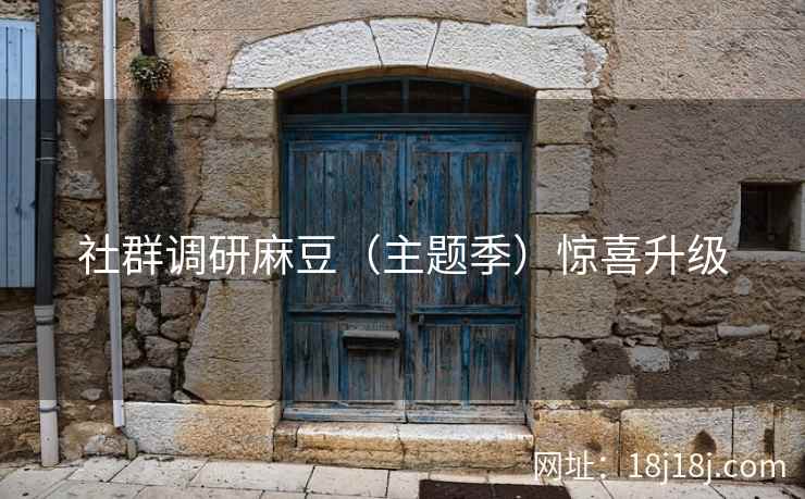 社群调研麻豆（主题季）惊喜升级